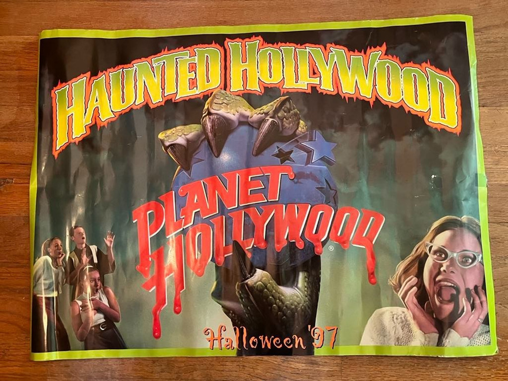 1997 Planet Hollywood Haunted Hollywood Poster 27 x 19 Halloween '97